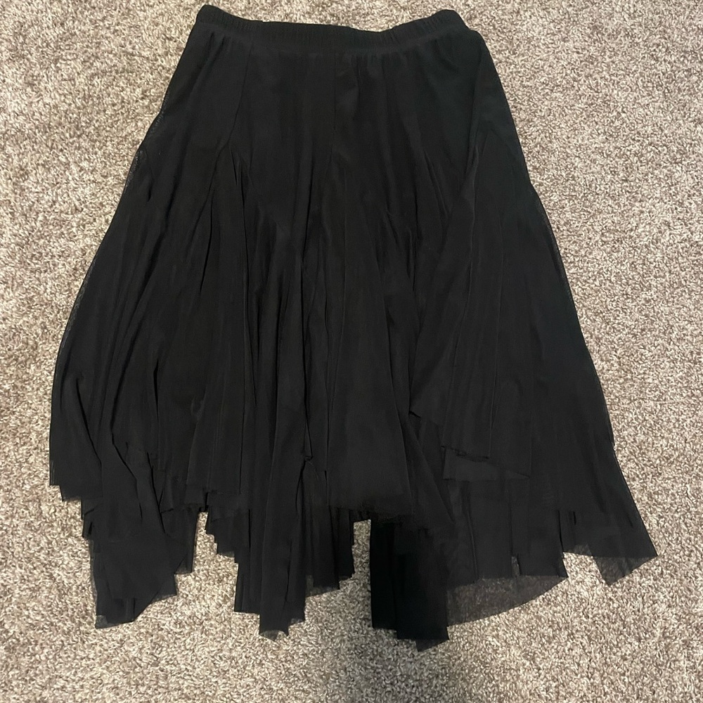 Witchy goth mesh handkerchief skirt